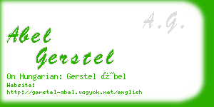 abel gerstel business card